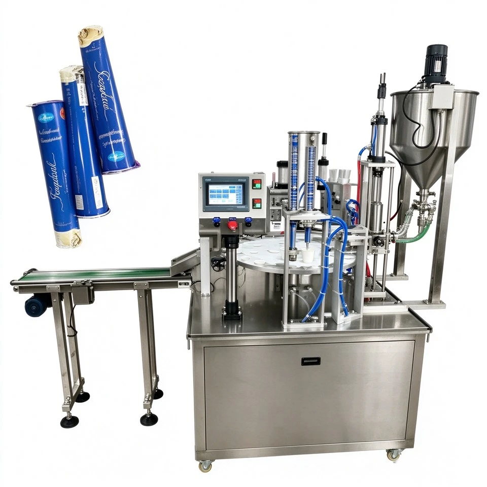 Squeeze Cup Filling And Sealing Machine